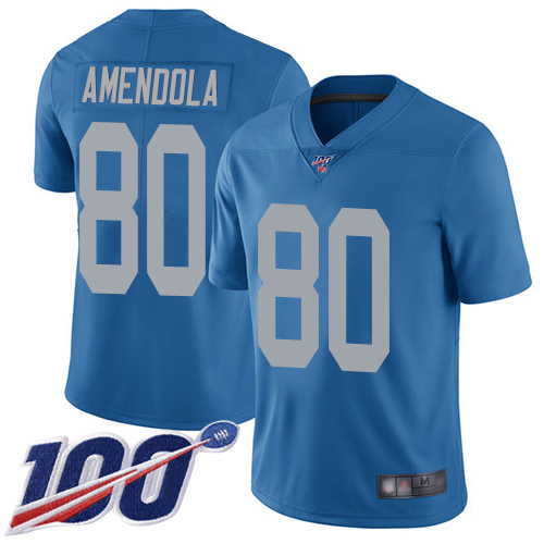 Detroit Lions Limited Blue Men Danny Amendola Alternate Jersey NFL Football #80 100th Season Vapor Untouchable->youth nfl jersey->Youth Jersey
